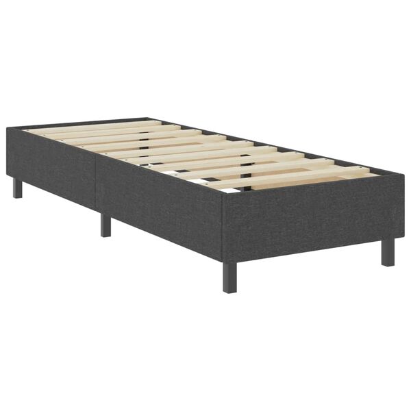 vidaXL Posteľ boxspring tmavošedá látková 100x200 cm