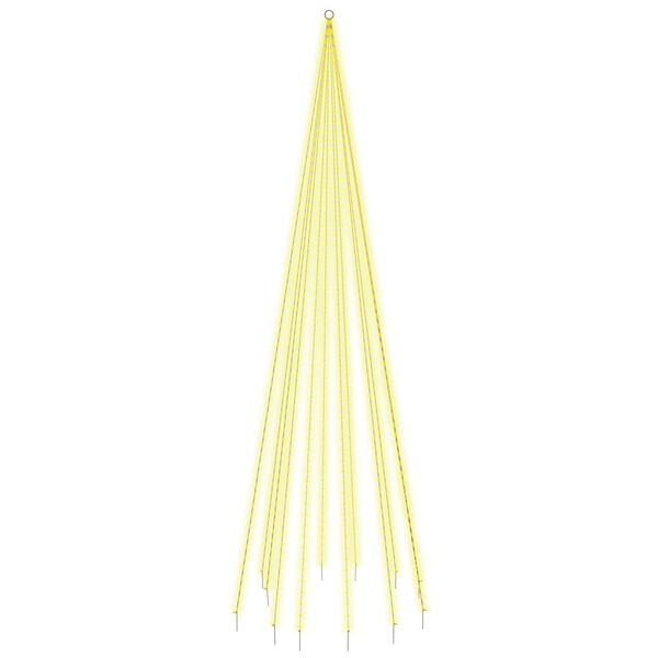 vidaXL Vianočn&yacute; stromček na stožiari tepl&eacute; biele svetlo 732 LED 500 cm