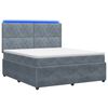 vidaXL LED boxspring posteľ s matracom Tmavosiv&aacute; 160 x 200 cm Zamat