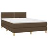 vidaXL Boxspring posteľ s matracom tmavohned&aacute; 140x190 cm l&aacute;tka