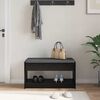 vidaXL Predsieňov&aacute; lavica s vank&uacute;&scaron;om Čierny Dub 83 x 38 x 45 cm