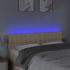 vidaXL Čelo postele s LED kr&eacute;mov&eacute; 144x5x78/88 cm l&aacute;tka