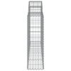 vidaXL Oblúkové gabiónové koše 2 ks 200x30x100/120cm pozinkov. železo