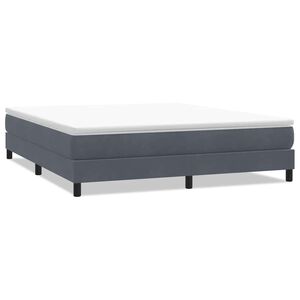 vidaXL Posteľn&yacute; r&aacute;m boxspring bez matracom tmavosiv&yacute; 180x210 cm zamat