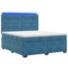 vidaXL Posteľ boxspring s matracom Modr&aacute; 140 x 200 cm Zamat