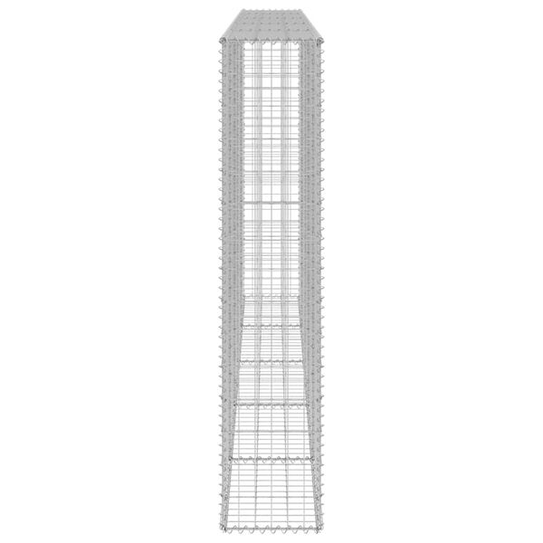 vidaXL Gabi&oacute;nov&aacute; stena s krytmi, pozinkovan&aacute; oceľ 300x30x150 cm