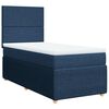 vidaXL Posteľn&yacute; r&aacute;m boxspring s matracom modr&yacute; 90x190 cm l&aacute;tka