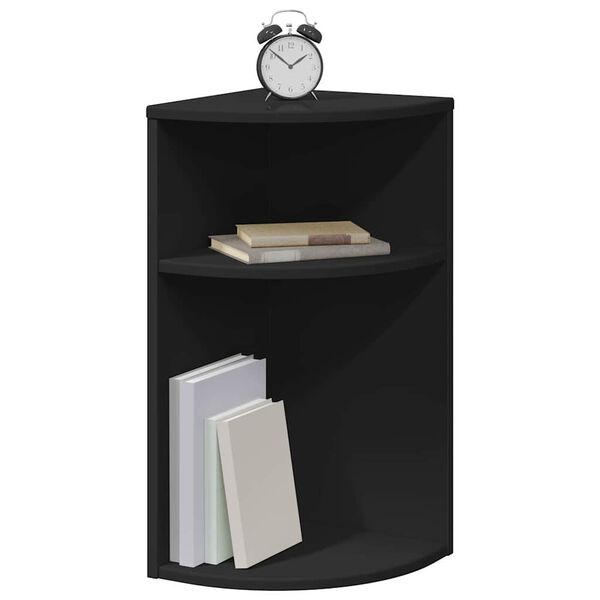 vidaXL Koncov&yacute; st&ocirc;l Čierna 29,6 x 29,6 x 60 cm Kompozitn&eacute; drevo