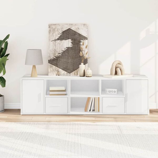 vidaXL Rohov&aacute; skrinka biela 160x40x45 cm kompozitn&eacute; drevo