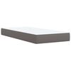 vidaXL Boxspring posteľ s matracom siv&aacute; 80x200 cm umel&aacute; koža