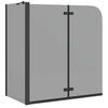 vidaXL Z&aacute;brana sprchy Čierna 120 x 68 x 130 cm ESG sklo a hlin&iacute;k