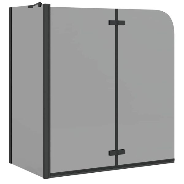 vidaXL Z&aacute;brana sprchy Čierna 120 x 68 x 130 cm ESG sklo a hlin&iacute;k