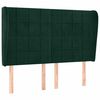 vidaXL Čelo postele so z&aacute;hybmi tmavozelen&yacute; 147x23x118/128 cm zamat