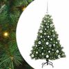 vidaXL Umel&yacute; vianočn&yacute; stromček s 150 LED-i Zelen&aacute; 120 cm PE a PVC