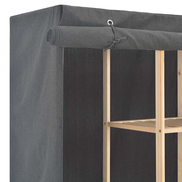 vidaXL &Scaron;atn&iacute;k siv&yacute; 173x40x170 cm l&aacute;tkov&yacute;