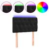 vidaXL Čelo postele s LED čierne 80x7x78/88 cm zamat