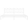 vidaXL Kovov&yacute; r&aacute;m postele s čelom biely 193x203 cm