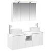 vidaXL Set kabinetov do k&uacute;peľne 4 pcs Biela 100 x 14,5 x 70 cm