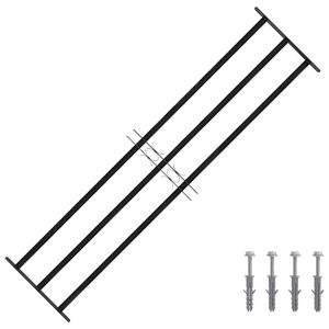 vidaXL Mriežka okna Čierna 174 x 45 cm