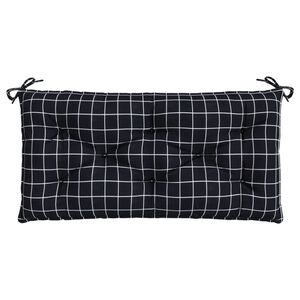 vidaXL Podložka na z&aacute;hradn&uacute; lavičku čierne kocky 110x50x7 cm l&aacute;tka