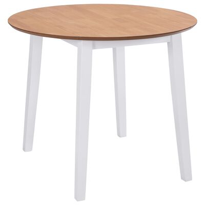 vidaXL Jedálenský stôl so sklápacou doskou, okrúhly, MDF, biely