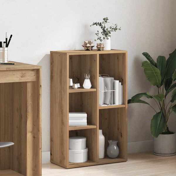 vidaXL Knižnica dub artisan 50x25x80 cm kompozitn&eacute; drevo