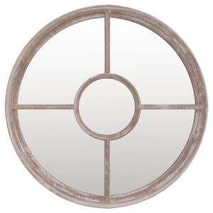 vidaXL Z&aacute;hradn&eacute; zrkadlo pieskov&eacute; 60x4 cm okr&uacute;hle exteri&eacute;rov&eacute; železo