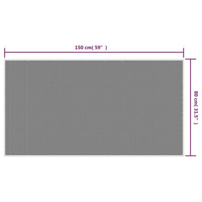 vidaXL Vonkajší koberec hnedo-biely 80x150 cm obojstranný dizajn