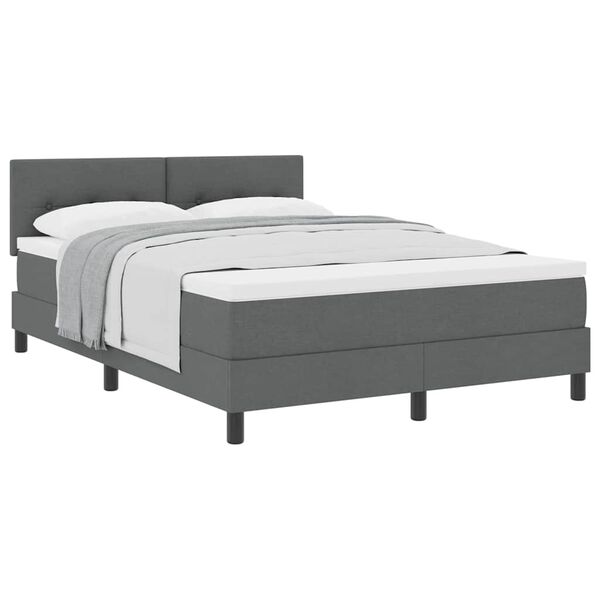 vidaXL Posteľ boxspring s matracom Tmavo &scaron;ed&aacute; 160 x 200 cm l&aacute;tka