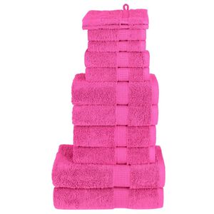 vidaXL 12-dielna pr&eacute;miov&aacute; sada uter&aacute;kov SOLUND ružov&aacute; 600 g/m&sup2;