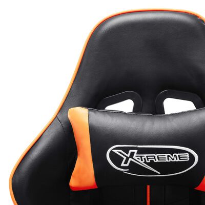 vidaXL Herná stolička čierno-oranžová umelá koža