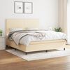vidaXL Posteľn&yacute; r&aacute;m boxspring s matracom kr&eacute;mov&yacute; 180x200 cm l&aacute;tka