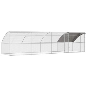 vidaXL Klietka pre sliepky 4 ks Strieborn&aacute; 800 x 200 x 200 cm