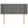 vidaXL Čelo postele so z&aacute;hybmi tmavosiv&eacute; 83x16x78/88 cm l&aacute;tka