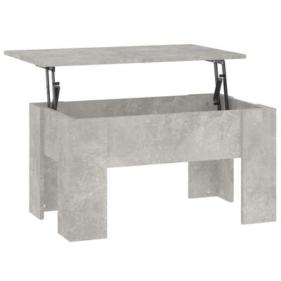 vidaXL Konferenčný stolík betónový sivý 79x49x41 cm spracované drevo