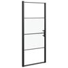 vidaXL Sprchov&eacute; dvere 81x195 cm polopriehľadn&eacute; tvrden&eacute; sklo čierne
