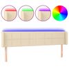 vidaXL Čelo postele s LED kr&eacute;mov&eacute; 163x16x78/88 cm l&aacute;tka