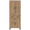 vidaXL Highboard Remeseln&yacute; dub 69,5 x 34 x 180 cm Kompozitn&eacute; drevo