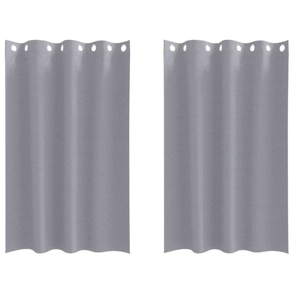 vidaXL Z&aacute;clony na zatemnenie s kr&uacute;žkami 2 pcs Svetlosiv&aacute; 175 x 140 cm
