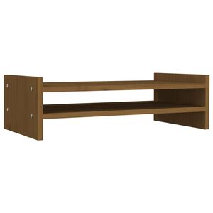 vidaXL Stojan na monitor medovo-hned&yacute; 50x27x15 cm mas&iacute;vna borovica