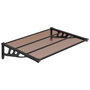 vidaXL Vchodov&aacute; strie&scaron;ka čierna 122x90 cm polykarbon&aacute;t