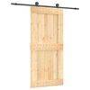 vidaXL Posuvn&eacute; dvere Pr&iacute;rodn&aacute; a čierna 95 x 210 cm
