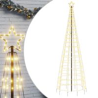vidaXL Svetlo na vianočný stromček s hrotmi 570 LED teplé biele 300 cm