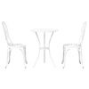 vidaXL Záhradný bistro set 3 pcs Biela Hliník