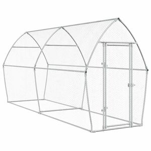 vidaXL Klietka pre kurčat&aacute; strieborn&aacute; 400x105x182 cm pozinkovan&aacute; oceľ