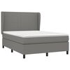 vidaXL Boxspring posteľ s matracom tmavosiv&aacute; 140x200 cm l&aacute;tka