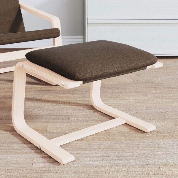 vidaXL Podnožka tmavohned&aacute; 51x41x40 cm l&aacute;tkov&aacute;