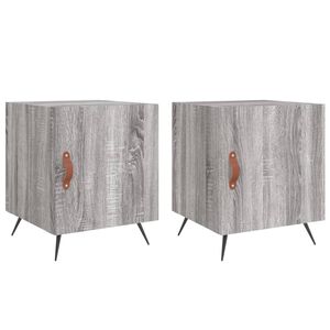 vidaXL Nočn&eacute; stol&iacute;ky 2 ks siv&yacute; dub sonoma 40x40x50 cm kompozitn&eacute; drevo