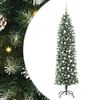 vidaXL Umel&yacute; chud&yacute; vianočn&yacute; strom Zelen&aacute; a biela 210 cm