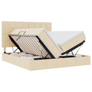 vidaXL LED &uacute;ložn&aacute; posteľ s matracom Kr&eacute;mov&aacute; 180 x 200 cm L&aacute;tka